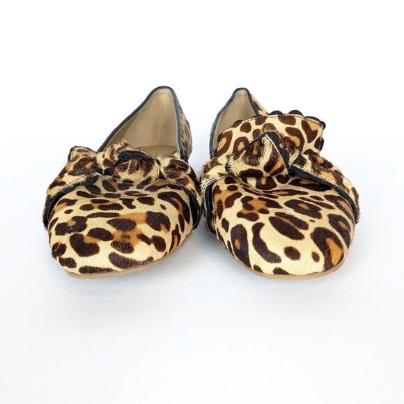 Jack Rogers Holly Leopard Print Haircalf Loafers Size 5 - Picture 3 of 10